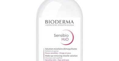 Sensibio H2O Agua micelar, removedor de maquillaje, suave para la piel, sin fragancia y sin alcohol, cuidado de la piel sin enjuague con tecnología micelar para pieles normales a sensibles