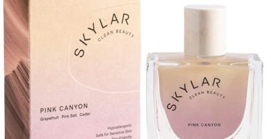 Perfume Pink Canyon, Eau de Perfume, hipoalergénico, para mujeres y hombres, vegano y seguro, amaderado y cítrico, con notas de toronja, sal rosa y cedro